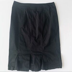 Allison Taylor Black Cotton Women pleated Skirt, size 6 Women